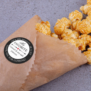 Red Heart Pfeift seine Lieblings-Hochzeit Candy Ge Runder Aufkleber