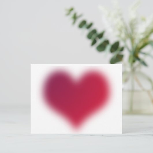 Red Heart Postkarte (Stehend Vorderseite)