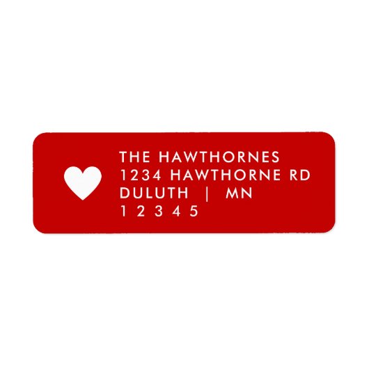 Red Heart Return Address  (Vorne)