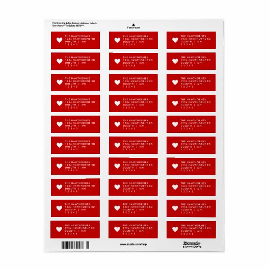 Red Heart Return Address (Vorne)