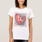 Red Heart RN Registered Nurse T-Shirt (Vorderseite)