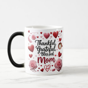 Red Heart & Rose - Dankbarkeit der Mama Verwandlungstasse