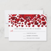 Red Heart Rose Wedding RSVP (Rückseite)