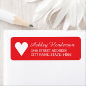 Red Heart Rücksendeadressen-Aufkleber (Insitu)