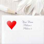 Red Heart Rücksendeadressen-Aufkleber (Insitu)