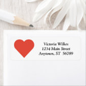 Red Heart Rücksendeadressen-Aufkleber (Insitu)