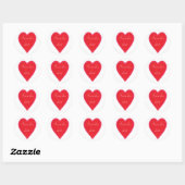 Red Heart Save the Date Stickers (Blatt)