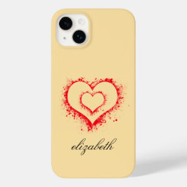 red heart shape colorful background personalized  Case-Mate iPhone 14 plus hülle