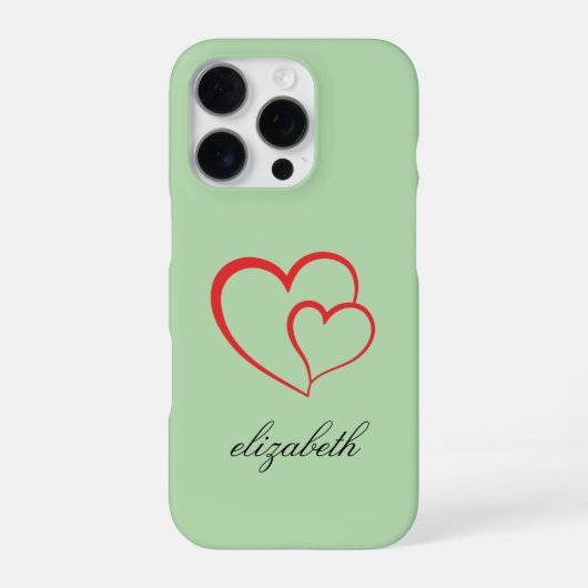 red heart shape colorful background personalized iPhone hülle (Rückseite)