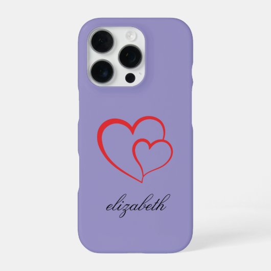 red heart shape colorful background personalized iPhone hülle (Rückseite)