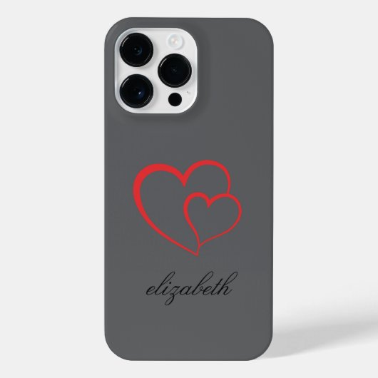 red heart shape colorful background personalized iPhone hülle (Rückseite)