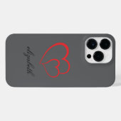 red heart shape colorful background personalized iPhone hülle (Rückseite (Horizontal))
