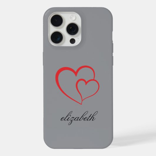 red heart shape colorful background personalized iPhone hülle (Rückseite)