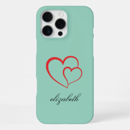 red heart shape colorful background personalized  iPhone 16 pro max hülle