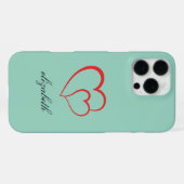 red heart shape colorful background personalized iPhone hülle (Rückseite (Horizontal))