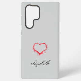 red heart shape colorful background personalized  samsung galaxy hülle