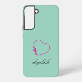 red heart shape colorful background personalized  samsung galaxy hülle