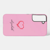 red heart shape colorful background personalized  samsung galaxy hülle (Rückseite (Horizontal))