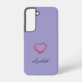 red heart shape colorful background personalized  samsung galaxy hülle