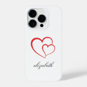 red heart shape withe background personalized  iPhone hülle (Rückseite)