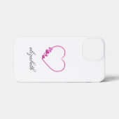 red heart shape withe background personalized iPhone hülle (Rückseite (Horizontal))