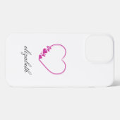 red heart shape withe background personalized iPhone hülle (Rückseite (Horizontal))