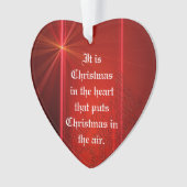 Red Heart Shaped Weihnachtsschmuck mit Zitat Ornament (Vorderseite)