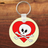 Red Heart Skull Schlüsselanhänger (Vorderseite)