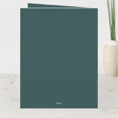 Red Heart Slate Gray Script Wedding Karte (Rückseite)