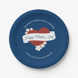 Red Heart Small Business Happy Mother's Day Verans Pappteller