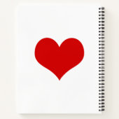 Red Heart Spiral Notebook Notizblock (Rückseite)