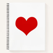 Red Heart Spiral Notebook Notizblock (Vorderseite)