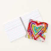 Red Heart Square Notebook Notizblock (Innenseite)