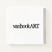 Red Heart Square Notebook Notizblock (Rückseite)