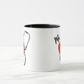 Red Heart Stethoscope Name Nurse Doctum Kaffee Tasse (Zentrum)