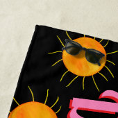 Red Heart Sunset Summer Dreams Black Strandtuch (Beispiel)