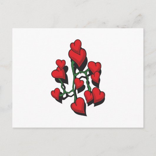 Red Heart Tattoo Design Postkarte (Vorderseite)