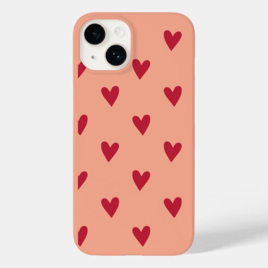 Red Heart Telefon Case-Mate iPhone Hülle (Rückseite)