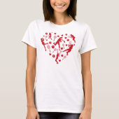 Red Heart Tennis Lover T-Shirt (Vorderseite)