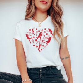 Red Heart Tennis Lover T-Shirt