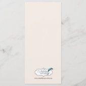 Red Heart Tree on Ivory Wedding Menu Menükarte (Rückseite)