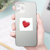 Red Heart Trendy Liebe Wedding Aufkleber (Telefon)