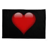 Red Heart Trendy Liebe Wedding Kissenbezug (Rückseite)