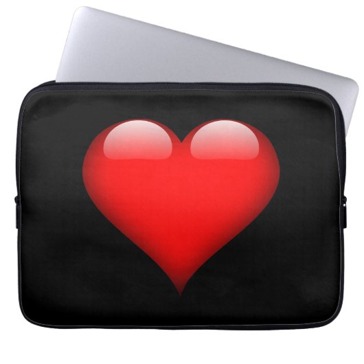 Red Heart Trendy Liebe Wedding Laptopschutzhülle (Vorderseite)