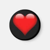 Red Heart Trendy Liebe Wedding Magnet (Vorne)