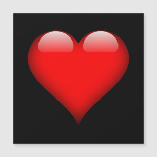 Red Heart Trendy Liebe Wedding Magnetkarte
