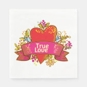 Red Heart True Love Serviette (Vorderseite)