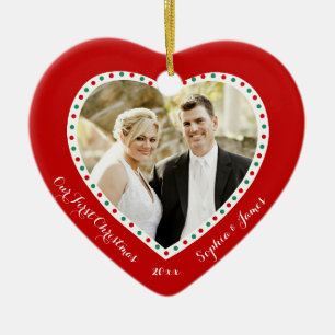 Red Heart Unser erstes Weihnachtsgeschenk Keramik Ornament