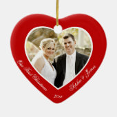 Red Heart Unser erstes Weihnachtsgeschenk Keramikornament (Hinten)