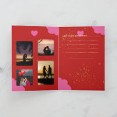 Red Heart Valentine Card Feiertagskarte (Innenseite)